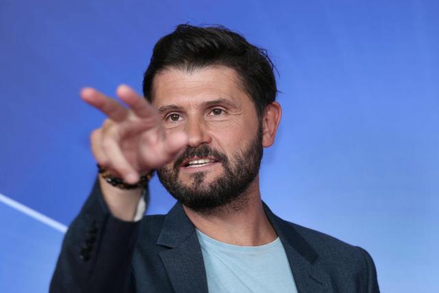 French TV host Christophe Beaugrand poses during the TF1 Upfront 2026 photocall in Boulogne-Billancourt, West of Paris, on June 18, 2026. (Photo by Alain JOCARD / AFP)