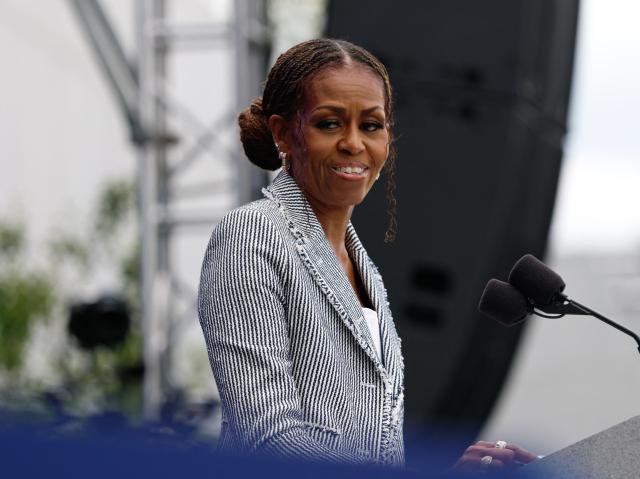 Former US First Lady Michelle Obama speaks at the opening of the Barack Obama Presidential Center in Chicago, Illinois, on June 18, 2026. (Photo by Kamil Krzaczynski / AFP)