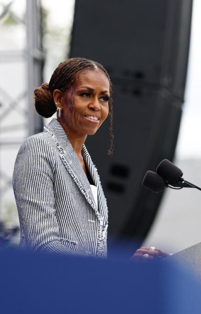 Former US First Lady Michelle Obama speaks at the opening of the Barack Obama Presidential Center in Chicago, Illinois, on June 18, 2026. (Photo by Kamil Krzaczynski / AFP)