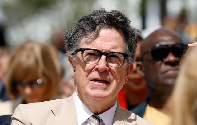 Former late-night show host Stephen Colbert attends opening day of the Barack Obama Presidential Center in Chicago, Illinois, on June 18, 2026. (Photo by Kamil Krzaczynski / AFP)