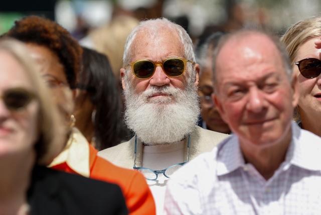 Former late-night show host David Letterman attends opening day of the Barack Obama Presidential Center in Chicago, Illinois, on June 18, 2026. (Photo by Kamil Krzaczynski / AFP)