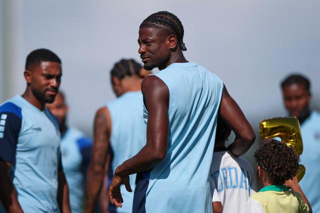 Cape Verde's midfielder #21 Nuno da Costa takes part in a training session during the 2026 World Cup tournament at Waters Sportsplex in Tampa, Florida on June 18, 2026. (Photo by PATRICIA DE MELO MOREIRA / AFP)