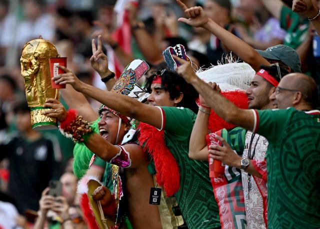 A Mexican fan cheer for their team ahead of the 2026 World Cup Group A football match between Mexico and South Korea at the Guadalajara Stadium in Zapopan on June 18, 2026.  (Photo by CARL DE SOUZA / AFP)