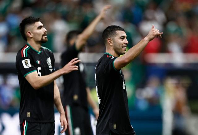 Mexico's midfielder #06 Erik Lira celebrates after winning the 2026 World Cup Group A football match between Mexico and South Korea at the Guadalajara Stadium in Zapopan on June 18, 2026.  (Photo by Ulises RUIZ / AFP)