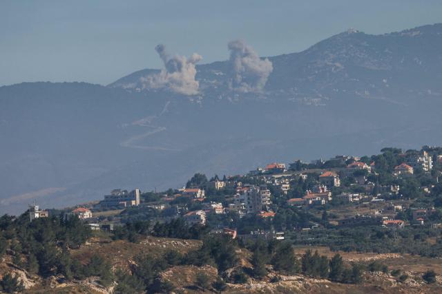 Smoke rises following Israeli bombardment in southern Lebanon as seen from a position across the border in the Upper Galilee in northern Israel on June 19, 2026. Israel's military said on June 19 it was striking Hezbollah targets in parts of southern Lebanon, despite a peace deal in the Middle East war that includes Lebanon. (Photo by Jalaa MAREY / AFP) / 