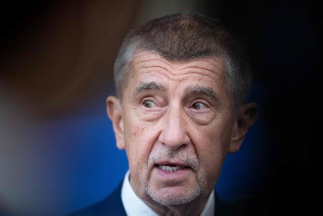 Czech Prime Minister Andrej Babis gives a statement upon arriving to attend the EU Summit at the EU headquarters in Brussels, on June 19, 2026. (Photo by JOHN THYS / AFP)