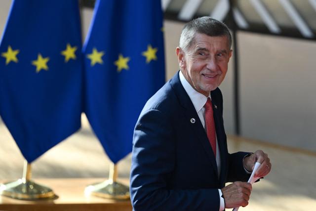 Czech Prime Minister Andrej Babis arrives to attend the EU Summit at the EU headquarters in Brussels, on June 19, 2026. (Photo by Nicolas TUCAT / AFP)