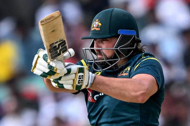 Australia's Tim David plays a shot during the second Twenty20 (T20) international cricket match between Bangladesh and Australia at the Bir Sreshtho Flight Lieutenant Matiur Rahman Stadium in Chattogram on June 19, 2026. (Photo by AFP)