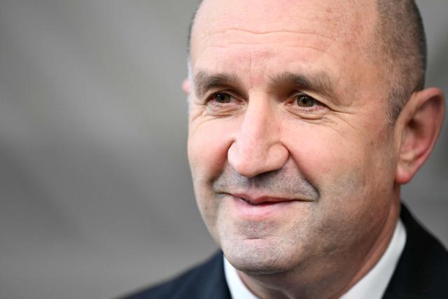 Bulgaria's Prime Minister Rumen Radev speaks during the final press conference as part of the EU Summit at the EU headquarters in Brussels, on June 19, 2026. (Photo by NICOLAS TUCAT / AFP)