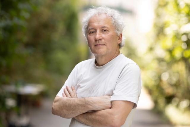 French criminal and academic, famous for being sentenced to the guillotine for murder in 1980, then pardoned by the French President François Mitterrand in 1981, Philippe Maurice, poses during a photo session in Paris on June 19, 2026. (Photo by Joel Saget / AFP)