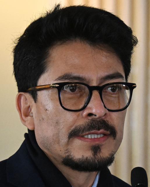 Bolivia's Foreign Minister Fernando Aramayo speaks during a press conference with international correspondents in La Paz on June 19, 2026. (Photo by Aizar RALDES / AFP)