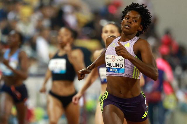 The Dominican Republic's Marileidy Paulino competes in the women's 400m final during the IAAF Diamond League competition at Suheim Bin Hamad Stadium in Doha on June 19, 2026. (Photo by KARIM JAAFAR / AFP)