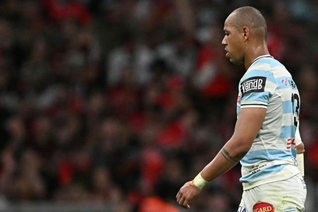 Racing 92' French winger Gael Fickou looks on during the French Top14 rugby union semi-final match between Stade Toulousain Rugby (Toulouse) and Racing 92 at the Velodrome stadium in Marseille, southern France on June 19, 2026. (Photo by Gabriel BOUYS / AFP)