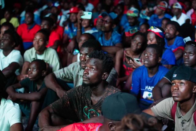 Haiti fans watch the 2026 World Cup match between Brazil and Haiti in Port-au-Prince, Haiti, on June 19, 2026. (Photo by Clarens SIFFROY / AFP)