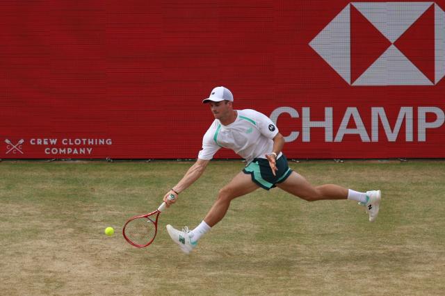 US player Tommy Paul returns to France's Ugo Humbert during their men's singles semi-final tennis match on day six of the ATP HSBC Championships at Queen's Club in west London on June 20, 2026. (Photo by Adrian Dennis / AFP)