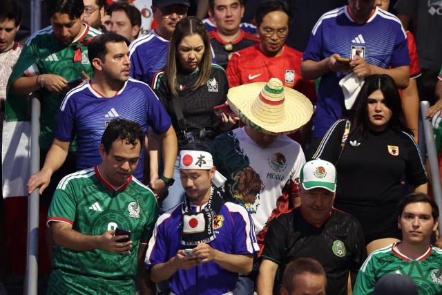 Fans arrive to the 2026 World Cup Group F football match between Tunisia and Japan at the Monterrey Stadium in Guadalupe, Mexico, on June 20, 2026.  (Photo by Julio Cesar AGUILAR / AFP)