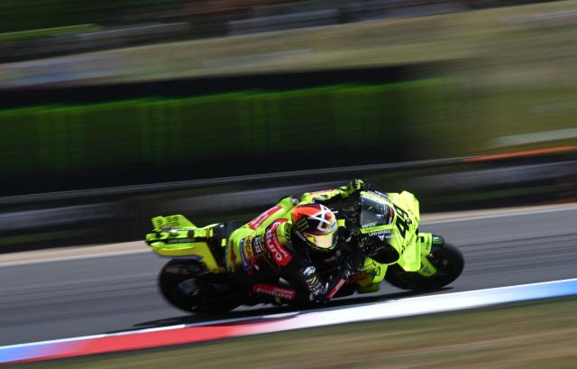 Team Pertamina Enduro VR46 Racing Team's Fabio Di Giannantonio competes during the MotoGP Grand Prix of Czechia in Brno, Czech Republic, on June 21, 2026. (Photo by Michal Cizek / AFP)
