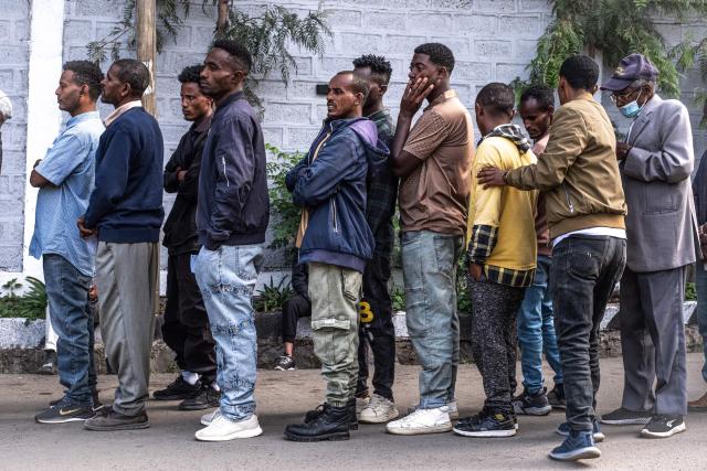 (FILES) Voters queue to cast their ballots outside a polling station at Shalla Park in Addis Ababa, on June 1, 2026, during the 2026 Ethiopian parliamentary elections. Ethiopian Prime Minister Abiy Ahmed's Prosperity Party (PP) won a landslide victory in legislative polls held June 1, the election commission said Sunday, giving it almost 90 percent of the seats.
Abiy has led Ethiopia since 2018, and is increasingly criticised for growing authoritarianism, in contrast to his early years when he won the Nobel Peace Prize for mending relations with neighbouring Eritrea.
The PP was considered the overwhelming favourite in the country of 130 million, facing a divided opposition that did not field candidates in many constituencies. (Photo by Marco Simoncelli / AFP)