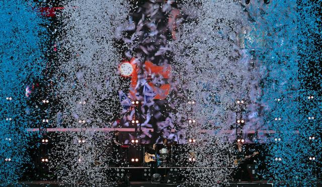 Scottish singer Amy Macdonald performs on the main stage during the TRNSMT Festival on Glasgow Green in the centre of Glasgow, Scotland on June 21, 2026, the final day of the three-day festival. (Photo by ANDY BUCHANAN / AFP)