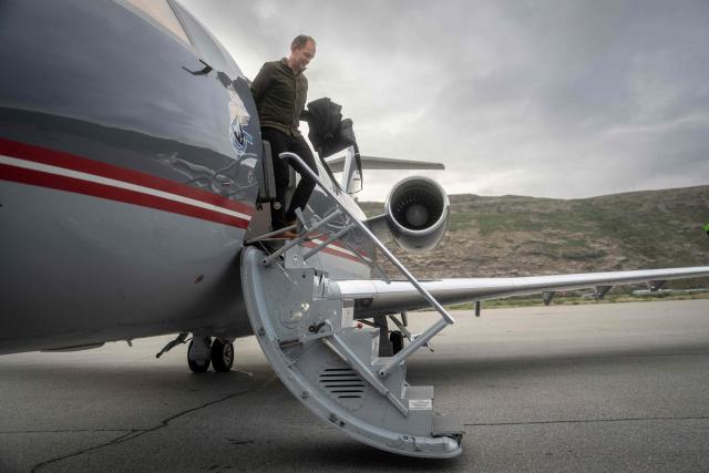 Danish Defence Minister Jeppe Bruus (Social Democrats) arrives in Kangerlussuaq, Greenland, on the evening of June 21, 2026. Bad weather prevented his planned landing in Nuuk, forcing a diversion to Kangerlussuaq. (Photo by Mads Claus Rasmussen / Ritzau Scanpix / AFP) / Denmark OUT