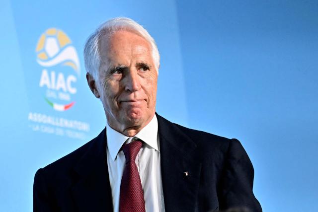 The newly elected President of the Italian Football Federation (FIGC), Giovanni Malago, is pictured after his election in Rome on June 22, 2026. (Photo by Filippo MONTEFORTE / AFP)