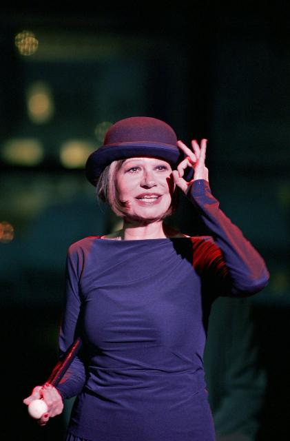 Singer Guesch Patti performs at the Theatre de la Colline in Paris on September 25, 2004. French singer and dancer Guesch Patti, who rose to fame in the late 1980s with the provocative hit “Etienne,” has died at the age of 80 following a long illness, her representative said on June 22, 2026 in a statement sent to AFP. (Photo by FRANCOIS GUILLOT / AFP)