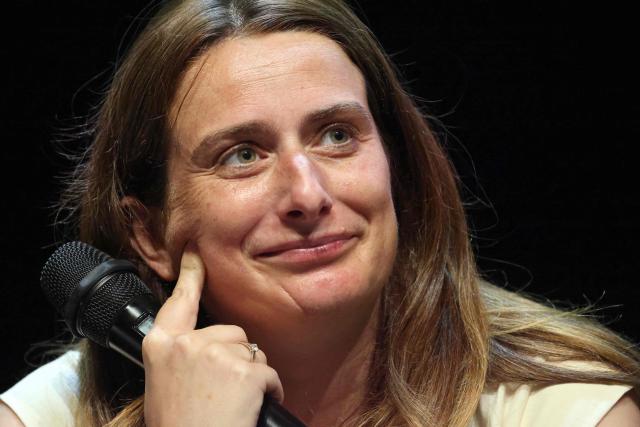 The national secretary of French green party Les Ecologistes Marine Tondelier attends a debate on energy policies as part of "The Terra Nova Conversations" event organised by French center-left think tank Terra Nova at Le Beffroi de Montrouge, in Montrouge, south of Paris on June 22, 2026. (Photo by Ludovic MARIN / AFP)