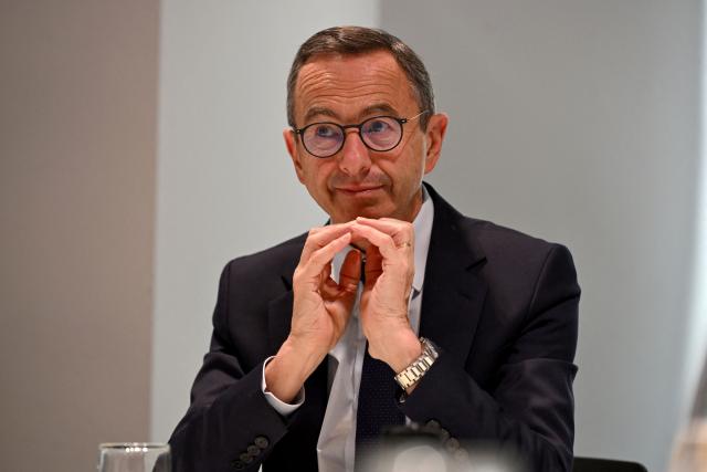 Les Republicains (LR) right wing party's president and candidate for France's 2027 presidential election Bruno Retailleau attends a meeting at the Spain's Popular Party (PP) headquarters in Madrid on June 22, 2026. (Photo by JAVIER SORIANO / AFP)
