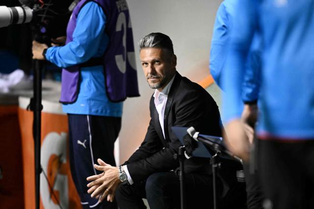 (FILES) Then Monterrey's Argentine coach Martin Demichelis looks on before the start of the Liga MX Apertura tournament final first-leg football match between America and Monterrey at the Cuauhtemoc Stadium in Puebla, Mexico, on December 12, 2024. Former Argentine international Martin Demichelis, a star player for Bayern Munich in the 2000s and a World Cup finalist in 2014, is the new coach of RB Leipzig, the German first division Bundesliga football club announced on June 22, 2026. On June 17, Bundesliga club RB Leipzig had sacked coach Ole Werner after just one season in charge, despite leading them to a third-placed finish and Champions League football next season. (Photo by CARL DE SOUZA / AFP)