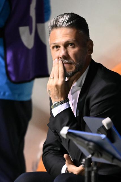 (FILES) Then Monterrey's Argentine coach Martin Demichelis looks on before the start of the Liga MX Apertura tournament final first-leg football match between America and Monterrey at the Cuauhtemoc Stadium in Puebla, Mexico, on December 12, 2024. Former Argentine international Martin Demichelis, a star player for Bayern Munich in the 2000s and a World Cup finalist in 2014, is the new coach of RB Leipzig, the German first division Bundesliga football club announced on June 22, 2026. On June 17, Bundesliga club RB Leipzig had sacked coach Ole Werner after just one season in charge, despite leading them to a third-placed finish and Champions League football next season. (Photo by CARL DE SOUZA / AFP)