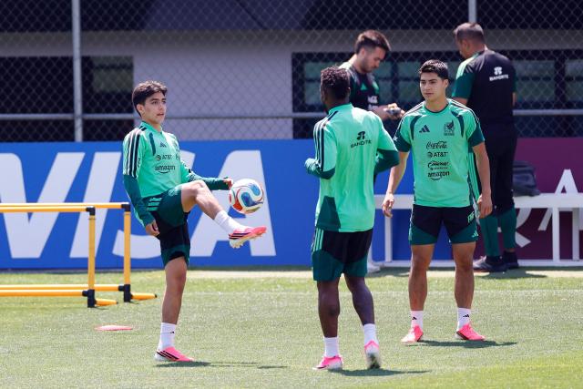 Mexico's midfielder #19 Gilberto Mora takes part in training session at Centro de Alto Rendimiento (CAR) in Mexico City, on June 22, 2026, during the 2026 World Cup football tournament. (Photo by Rodrigo Oropeza / AFP)