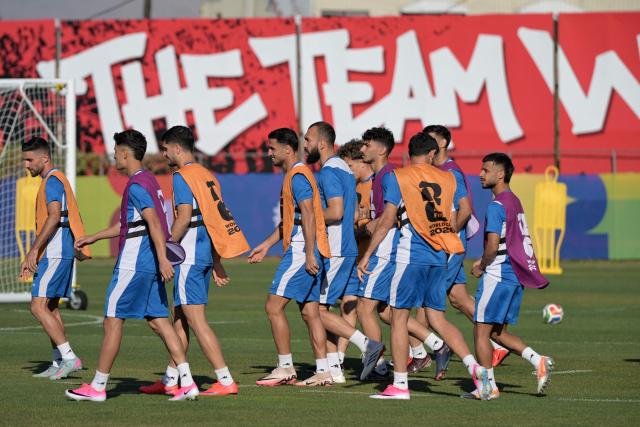 Iran's take part in training session at Centro Xoloitzcuintle in Tijuana, on June 22, 2026, during the 2026 World Cup football tournament.  (Photo by Guillermo Arias / AFP)