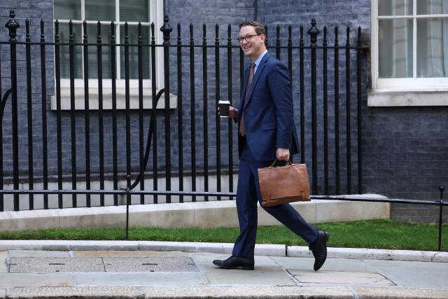Chancellor of the Duchy of Lancaster and Chief Secretary to the Prime Minister Darren Jones arrives at 10 Downing Street in central London on June 23, 2026, to attend a cabinet meeting. (Photo by Toby Shepheard / AFP)