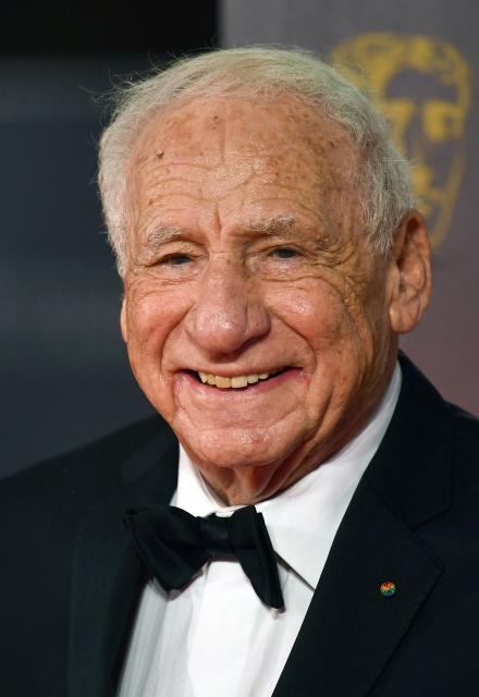 (FILES) US filmmaker Mel Brooks poses upon arrival at the BAFTA British Academy Film Awards at the Royal Albert Hall in London on February 12, 2017. US film director, actor, and producer Mel Brooks turns 100 on Sunday, June 28, 2026. (Photo by Justin TALLIS / AFP)