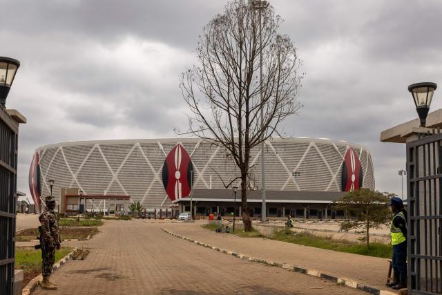 A general view of the Raila Odinga International Stadium, also known as Talanta Sports Stadium, a 60,000-seat national stadium under construction in Nairobi on June 23, 2026, ahead the Africa Cup of Nations (AFCON) scheduled for 2027. (Photo by SIMON MAINA / AFP)