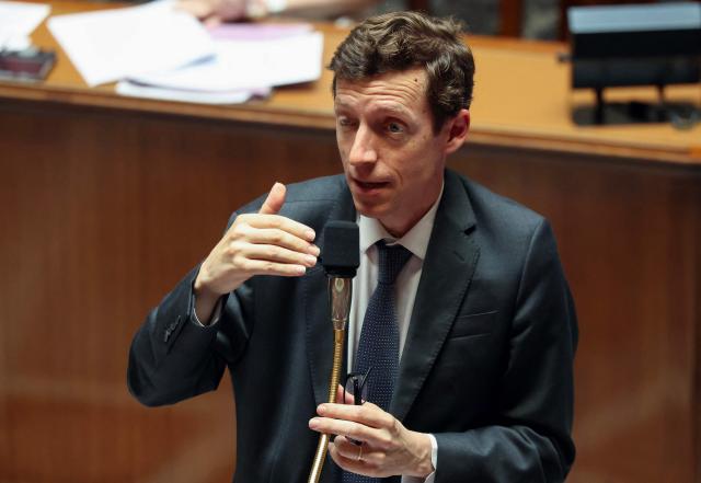 France's Education Minister Edouard Geffray addresses MPs as he attends a session of questions to the government at The National Assembly, France's lower house of parliament in Paris on June 23, 2026. (Photo by Alain JOCARD / AFP)