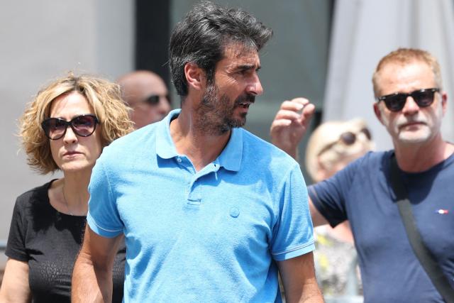 Former French football player Lionel Letizi arrives at the funeral ceremony of Eric Roy at the Cathédrale Sainte-Réparate in Nice, Southeastern France, on June 23, 2026. (Photo by Valery HACHE / AFP)