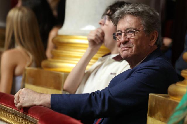 Founder of French left-wing party La France Insoumise (LFI) Jean-Luc Melenchon attends a formal vote on the draft constitutional reform bill that would grant unprecedented “autonomy” to Corsica, at The National Assembly, France's lower house of parliament in Paris on June 23, 2026. (Photo by Alain JOCARD / AFP)
