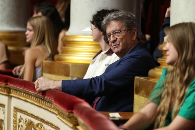 Founder of French left-wing party La France Insoumise (LFI) Jean-Luc Melenchon attends a formal vote on the draft constitutional reform bill that would grant unprecedented “autonomy” to Corsica, at The National Assembly, France's lower house of parliament in Paris on June 23, 2026. (Photo by Alain JOCARD / AFP)