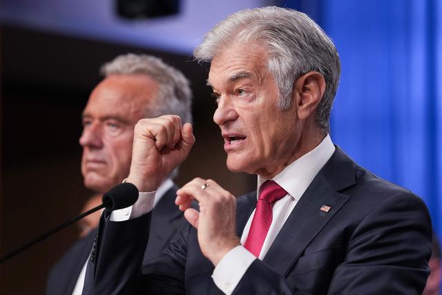 Medicare and Medicaid Administrator Mehmet Oz speaks during a press conference announcing annual healthcare fraud takedown results at the Department of Justice in Washington, DC on June 23, 2026. (Photo by Ken Cedeno / AFP)