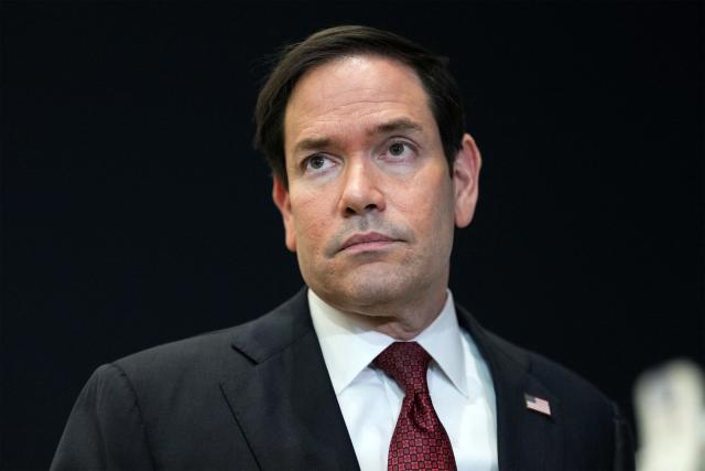 US Secretary of State Marco Rubio looks on upon arrival at al-Bateen Executive Airport in Abu Dhabi on June 23, 2026, on the first stop of a tour of Gulf states aimed at showing solidarity with key allies hit hard by the Middle East war. Rubio's delicate mission comes with Gulf countries having paid a heavy economic price for the US and Israel's decision to go to war with Iran against their wishes, prompting Tehran to lash out at its regional neighbours. (Photo by Eric Lee / POOL / AFP)