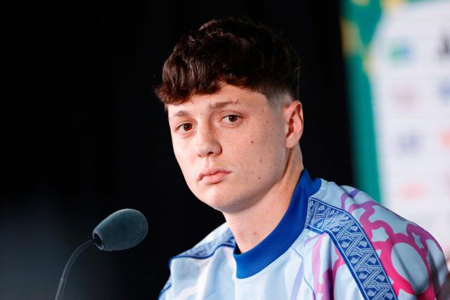 Czech Republic's defender #07 Ladislav Krejci gives a press conference at Mexico city stadium on June 23, 2026, during the 2026 World Cup football tournament. (Photo by Rodrigo OROPEZA / AFP)