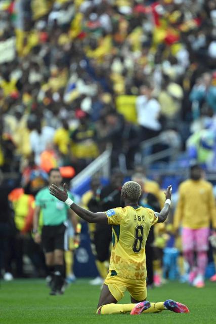 Ghana's midfielder #08 Kwasi Sibo reacts after a draw in the 2026 World Cup Group L football match between England and Ghana at the Boston Stadium in Foxborough on June 23, 2026.  (Photo by MAURO PIMENTEL / AFP)