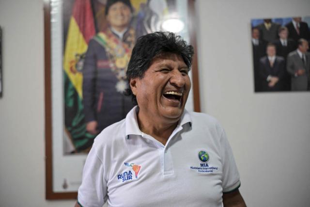 Former Bolivia's president (2006-2019) Evo Morales gestures during an interview with AFP in Lauca Ene, Tiraque province, Cochabamba department, Bolivia, on June 23, 2026. (Photo by MARTIN BERNETTI / AFP)