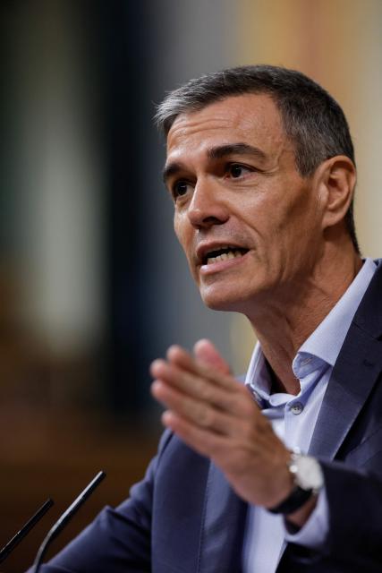 Spain's Prime Minister Pedro Sanchez gestures while addressing MPs in the lower house of parliament at the Congress of Deputies in Madrid on June 24, 2026. Spanish Prime Minister Pedro Sanchez on Wednesday dismissed allegations of "widespread corruption" against his Socialists after his ex-top aide was jailed for a graft scandal that risks toppling the government.
Sanchez has repeatedly rejected calls to step down, arguing that his government should be judged on its record in office and its social and economic policies. (Photo by Oscar DEL POZO / AFP)
