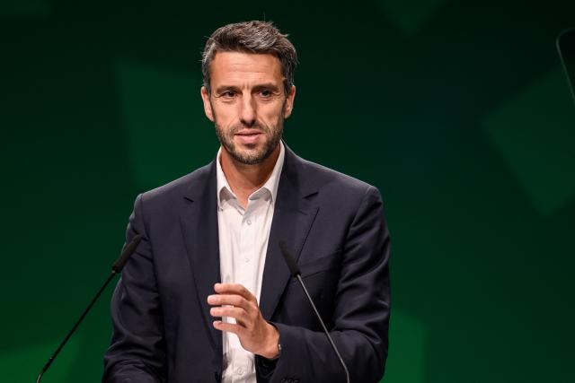 Chair of the International Olympic Committee (IOC) Olympic Games Delivery working group Tony Estanguet speaks during an IOC session, in Lausanne, on June 24, 2026. (Photo by Fabrice COFFRINI / AFP)