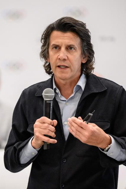 Olympic Games Executive Director Christophe Dubi speaks during a press conference at an IOC session, in Lausanne, on June 24, 2026. (Photo by Fabrice COFFRINI / AFP)