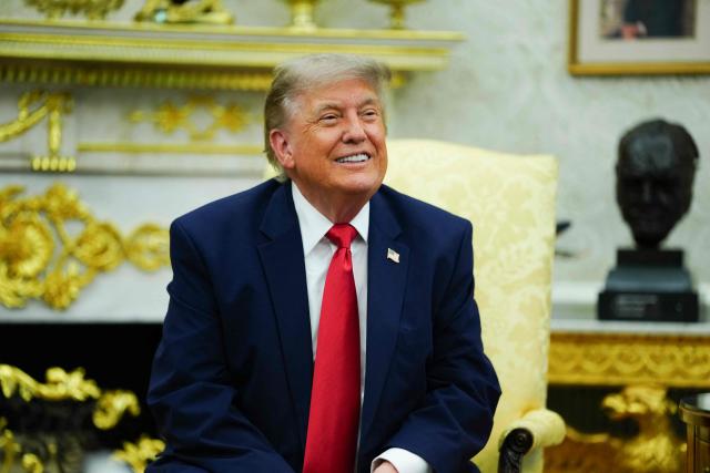 US President Donald Trump speaks during a meeting with NATO Secretary General Mark Rutte in the Oval Office of the White House in Washington, DC, on June 24, 2026. (Photo by Aaron Schwartz / AFP)