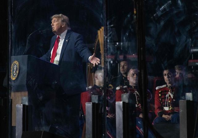 US President Donald Trump speaks during the kick-off celebration for the "Great American State Fair" on the National Mall in Washington, DC, June 24, 2026. The "Great American State Fair" will be held from June 25 to July 10, 2026, to celebrate the 250th anniversary of US independence. (Photo by Matthew Hatcher / AFP)