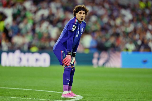 Mexico's goalkeeper #13 Guillermo Ochoa gestures during the 2026 World Cup Group A football match between the Czech Republic and Mexico at the Mexico City Stadium in Mexico City on June 24, 2026.  (Photo by CARL DE SOUZA / AFP)